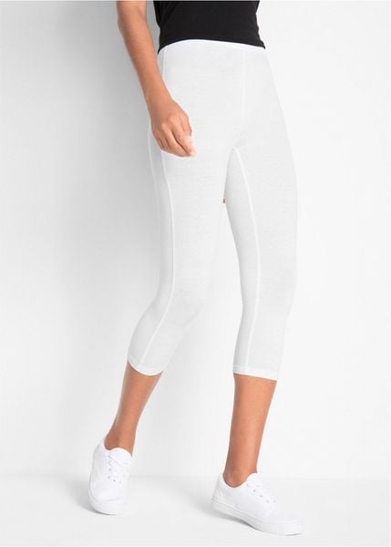Legginsy rybaczki (2 pary w opak.). Niebieskie legginsy bonprix, bez wzorów, casualowe. Za 64.99 zł.