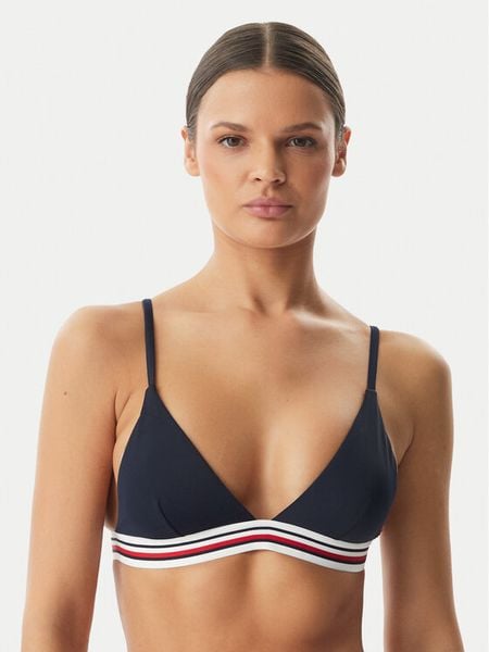 Tommy Hilfiger Góra od bikini UW0UW06350 Granatowy. Niebieskie bikini Tommy Hilfiger, bez wzorów, z syntetyku. Za 178.99 zł.