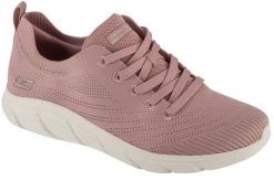 Buty sportowe Sneakersy damskie, Bobs B Flex - Graceful Stride. Czerwone buty treningowe Skechers, bez wzorów, z materiału, przed kostkę, bez zapięcia, trekkingowe. Za 229.99 zł.