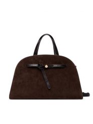 Tory Burch Torebka Romy Suede Bauletto 183363 Brązowy ciemny. Brązowe torebki klasyczne Tory Burch, bez wzorów, ze skóry, bez dodatków. Za 2,634.00 zł.