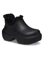 Crocs Botki w kolorze czarnym rozmiar: 37/38. Czarne botki Crocs, bez wzorów, z materiału, bez obcasa, bez zapięcia. Za 194.95 zł.