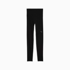 Legginsy treningowe damskie Puma SHAPELUXE HW 7/8 czarne 52746301 r XS. Czarne legginsy Puma, bez wzorów, z tkaniny. Za 221.02 zł.
