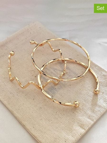 Atelier MIU Pozłacane bransoletki (3 szt.) rozmiar: onesize. Żółte bransoletki atelier MIU, pozłacane. Za 100.75 zł.