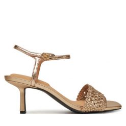 Sandały Tommy Hilfiger. Żółte sandały Tommy Hilfiger, bez wzorów, bez obcasa, na szpilce, bez zapięcia. Za 279.99 zł.