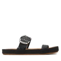 Klapki Big Star Shoes. Czarne klapki BIG STAR SHOES, bez wzorów, retro, bez obcasa, bez zapięcia. Za 119.99 zł.