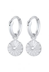Elli Damskie kreole Słońce Antique Vintage Trend w srebrze 925 Sterling Silver Kolczyki koła 1 ct. Szare kolczyki Elli, srebrne. Za 283.99 zł.