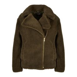 Damski polar sherpa biker fleece Urban Classics. Zielone bluzy z polaru Urban Classics, bez wzorów, z polaru. Za 380.00 zł.