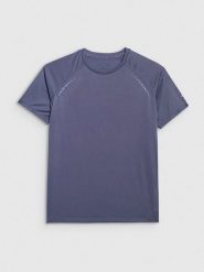 4F Koszulka sportowa w kolorze niebieskoszarym rozmiar: M. Niebieskie t-shirty sportowe 4f, m, bez wzorów, z materiału, bez ramiączek, outdoorowe. Za 74.63 zł.