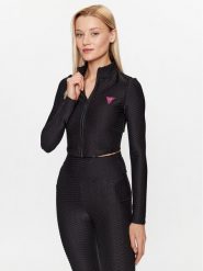 Guess Bluza V3YQ16 KBOA2 Czarny Slim Fit. Czarne bluzy Guess, xl, z aplikacjami, z syntetyku, bez kaptura. Za 539.99 zł.