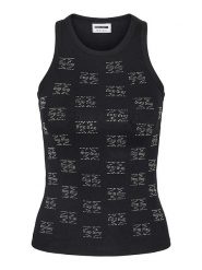 Noisy may Top "Tammie" w kolorze czarnym rozmiar: XL. Czarne topy Noisy May, xl, bez wzorów, z bawełny, bez kołnierzyka, bez ramiączek. Za 61.75 zł.