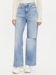 Tommy Jeans Jeansy Claire DW0DW19608 Niebieski Wide Leg. Niebieskie jeansy Tommy Jeans, bez wzorów, z bawełny. Za 559.99 zł.
