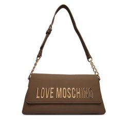 Torebka LOVE MOSCHINO. Brązowe torebki klasyczne Love Moschino, bez wzorów, klasyczne, bez dodatków. Za 439.00 zł.