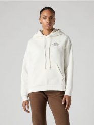 Levi's Bluza w kolorze białym rozmiar: L. Białe bluzy Levi's, l, bez wzorów, z bawełny, bez ramiączek, z kapturem. Za 141.52 zł.