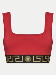 Versace Biustonosz top 1013323 1A10011 Czerwony. Czerwone biustonosze Versace, bez wzorów, z bawełny, bez kołnierzyka, bez ramiączek. Za 229.99 zł.