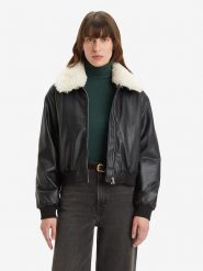 Levi's Kurtka przejściowa w kolorze czarnym rozmiar: M. Czarne kurtki Levi's, m, bez wzorów, prążkowane, bez kaptura. Za 323.50 zł.