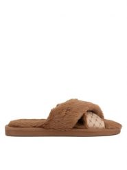 MEXX Kapcie MI002004343W Brązowy. Brązowe kapcie Mexx, bez wzorów, z materiału. Za 79.99 zł.