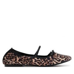 Baleriny DKNY. Brązowe baleriny DKNY, bez wzorów, bez obcasa, bez zapięcia. Za 289.99 zł.