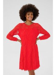 Cream Sukienka w kolorze czerwonym rozmiar: XXL. Czerwone sukienki Cream, xxl, bez wzorów, z koronki, bez kołnierzyka, bez ramiączek, mini. Za 173.99 zł.