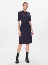 Armani Exchange Sukienka koszulowa 3DYADD YJEAZ 1593 Granatowy Regular Fit. Niebieskie sukienki Armani Exchange, xs, bez wzorów, z wiskozy, bez kołnierzyka, bez ramiączek, koszulowe. Za 459.99 zł.