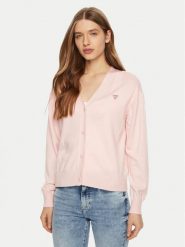 Guess Sweter W4BR16 Z3HO2 Różowy Regular Fit. Czerwone swetry Guess, m, z aplikacjami, z syntetyku, bez ramiączek. Za 279.99 zł.