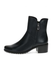 Caprice Skórzane botki w kolorze granatowym rozmiar: 39. Niebieskie botki Caprice, bez wzorów, ze skóry, eleganckie, bez obcasa, bez zapięcia. Za 316.86 zł.