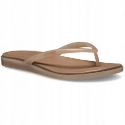 Japonki Dla Dorosłych Crocs Miami Jelly Round Toe Flip. Brązowe japonki Crocs, bez wzorów, z materiału. Za 169.99 zł.