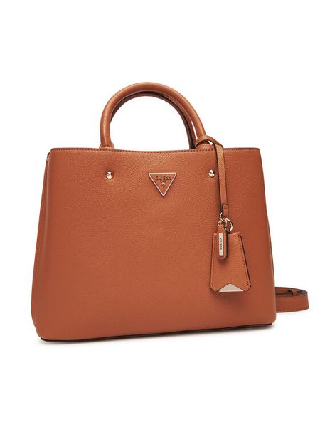 Guess Torebka Meridian II HWBG69 74060 Brązowy. Brązowe torebki klasyczne Guess, z aplikacjami, ze skóry, bez dodatków. Za 359.99 zł.