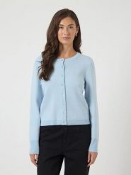 YAS Kardigan "Yas" w kolorze błękitnym rozmiar: L. Niebieskie swetry YAS, l, bez wzorów, bez ramiączek. Za 173.99 zł.