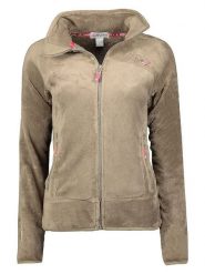 Geographical Norway Kurtka polarowa "Upaline" w kolorze szarobrązowym rozmiar: XL. Brązowe kurtki Geographical Norway, xl, bez wzorów, z polaru, bez kaptura. Za 110.04 zł.