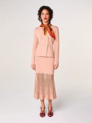 Rodier Kardigan w kolorze jasnoróżowym rozmiar: S. Różowe swetry Rodier, s, bez wzorów, bez ramiączek. Za 369.99 zł.