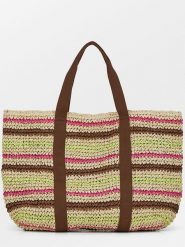 Becksöndergaard Shopper bag "Papel Berta" ze wzorem - 44 x 40 cm rozmiar: onesize. Shopper bag Becksöndergaard, bez wzorów, z materiału, na ramię, bez dodatków. Za 153.34 zł.
