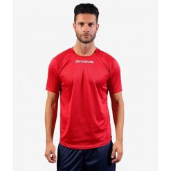 Koszulka sportowa Givova One Microforata czerwona. Czerwone t-shirty sportowe Givova, bez wzorów, bez ramiączek, do piłki nożnej. Za 53.59 zł.