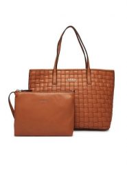 Guess Torebka Sandy HWWG84 18230 Brązowy. Brązowe shopper bag Guess, z aplikacjami, ze skóry, bez dodatków. Za 849.99 zł.