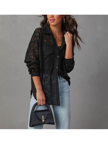 Milan Kiss Koszula w kolorze czarnym rozmiar: S. Czarne koszule Milan Kiss, s, bez wzorów, z koronki, bez kołnierzyka, bez ramiączek. Za 130.99 zł.