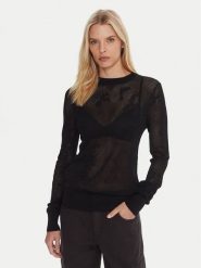 G-Star Raw Sweter Pointelle D27724-B754 Czarny Regular Fit. Czarne swetry G-Star Raw, s, bez wzorów, z wiskozy, retro, bez ramiączek. Za 349.99 zł.