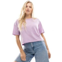 Damski luźny crop top Lifestyle Siroko IBZ Eivissa Lilac. Fioletowe topy sportowe SIROKO, bez wzorów, z bawełny. Za 126.00 zł.