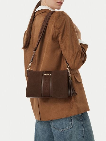 MEXX Torebka CEO-MEXX-S-016-10 Brązowy. Brązowe listonoszki Mexx, bez wzorów, ze skóry, bez dodatków. Za 199.99 zł.