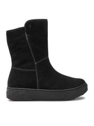 Caprice Botki 9-26403-43 Czarny. Czarne botki Caprice, bez wzorów, ze skóry, bez obcasa, na płaskiej podeszwie, bez zapięcia. Za 599.99 zł.