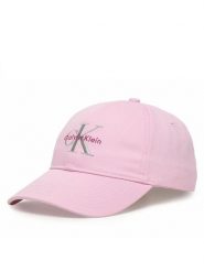 Calvin Klein Czapka z daszkiem Monologo Embroidery Baseball Hat LV04K5026G Różowy. Czerwone czapki z daszkiem Calvin Klein, bez wzorów, z bawełny. Za 169.99 zł.