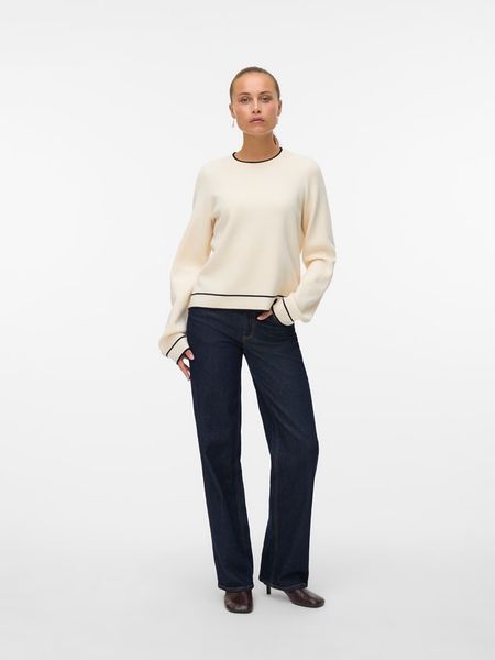 Vero Moda Sweter w kolorze kremowym rozmiar: M. Brązowe swetry Vero Moda, m, bez wzorów, z materiału, bez ramiączek. Za 81.95 zł.