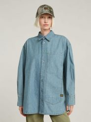 G-Star Koszula dżinsowa w kolorze błękitnym rozmiar: XL. Niebieskie koszule G-Star, xl, bez wzorów, z bawełny, retro, bez kołnierzyka, bez ramiączek. Za 275.40 zł.