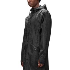 Kurtka RAINS LONG JACKET W3 Czarny. Czarne kurtki Rains, bez wzorów, z syntetyku, bez kaptura. Za 446.99 zł.