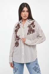 Koszula damska w paski ERMANNO FIRENZE. Koszule Ermanno Firenze, bez wzorów, bez kołnierzyka, bez ramiączek. Za 1,829.00 zł.