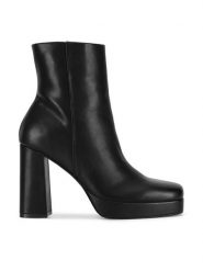 JENNY Botki HY7617-1 Czarny. Czarne botki Jenny, bez wzorów, bez obcasa, na słupku, bez zapięcia. Za 159.99 zł.