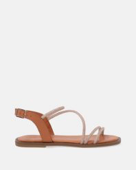 BRĄZOWE SANDAŁY 3542MCT02702 COC. Brązowe sandały Venezia, bez wzorów, ze skóry, bez obcasa, bez zapięcia. Za 279.00 zł.