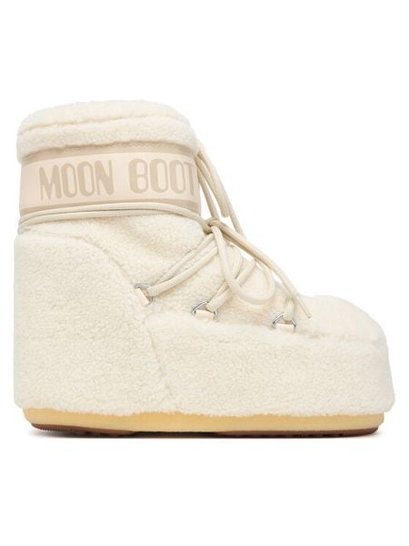 Moon Boot Śniegowce 80D1409700 Kremowy. Białe śniegowce Moon Boot, bez wzorów, z materiału, bez zapięcia. Za 1,319.00 zł.