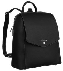 Plecak damski Peterson PTN PLEC-ALE-8 czarny. Czarne plecaki Peterson, bez wzorów, ze skóry ekologicznej, bez dodatków. Za 135.99 zł.