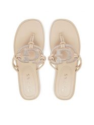 Guess Japonki FLJSM2 SAT21 Beżowy. Brązowe japonki Guess, z aplikacjami, ze skóry. Za 589.99 zł.