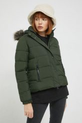 Superdry kurtka damska kolor zielony zimowa. Zielone kurtki Superdry, na zimę, l, bez wzorów, bez kaptura. W wyprzedaży za 399.99 zł.