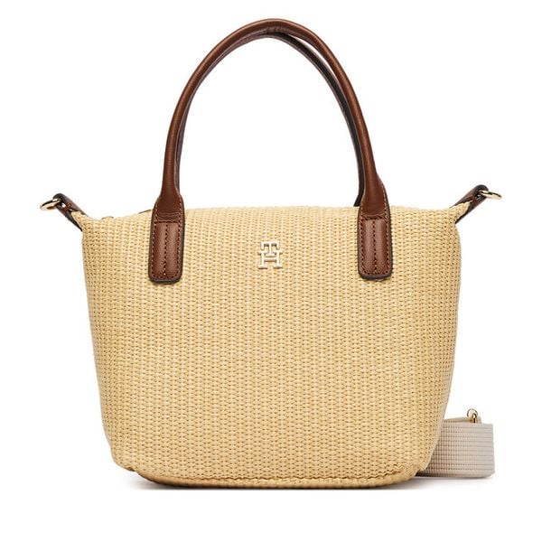 Torebka Tommy Hilfiger. Brązowe torebki klasyczne Tommy Hilfiger, bez wzorów, klasyczne, bez dodatków. Za 299.99 zł.